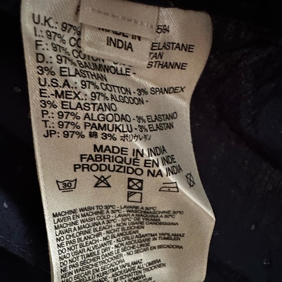 Diesel Men’s Button Down Slim Fit Shirt XL NWTS Polka Dot Italy Midnight Blue - Picture 8 of 9